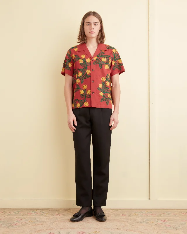 Men's Minimalist Shirts for a Clean LookMarigold Wreath Short Sleeve Shirt