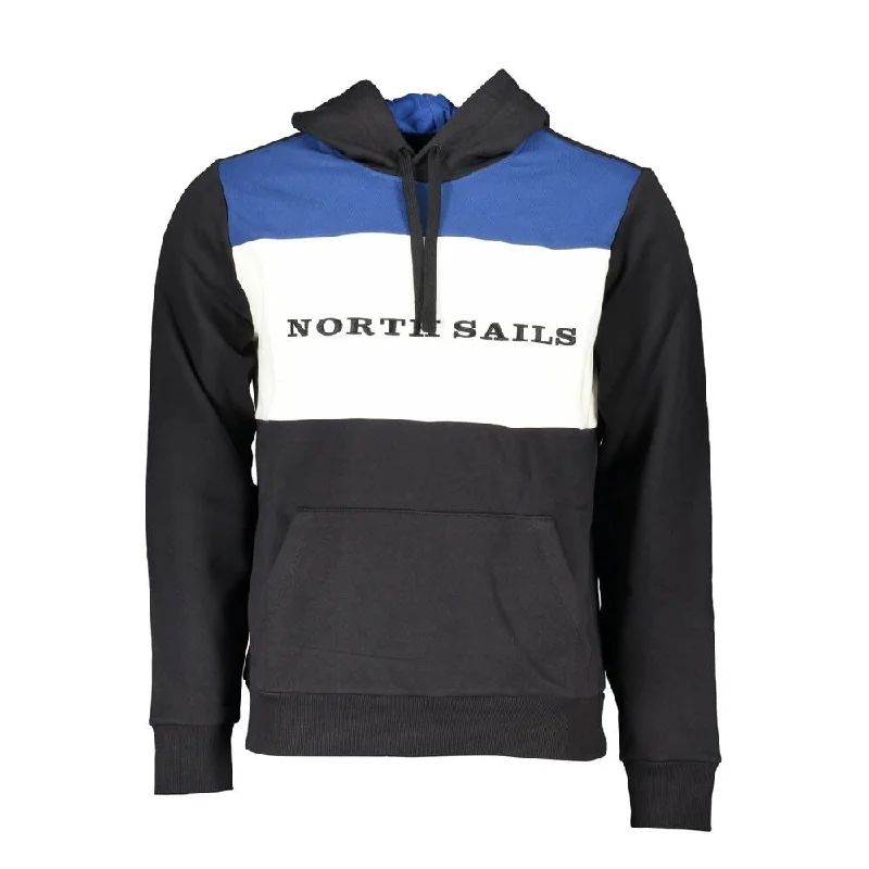 Lightweight Men's Cardigan SweatersNorth Sails Black Cotton Men Hooded Men's Sweater