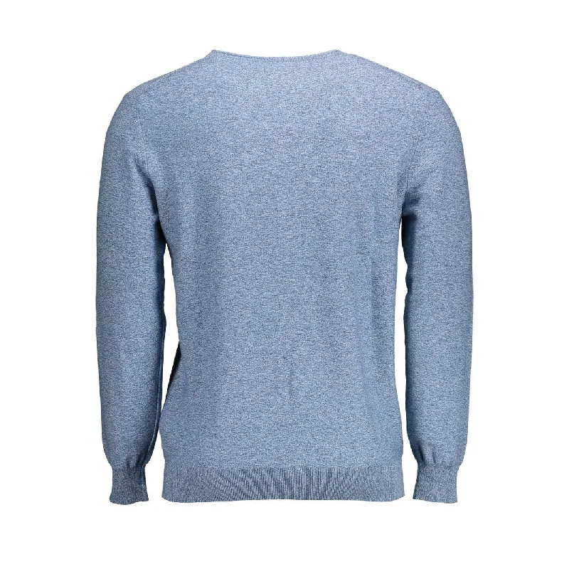 Stylish Men's Turtleneck SweatersGant Light Blue Cotton Men Men's Sweater
