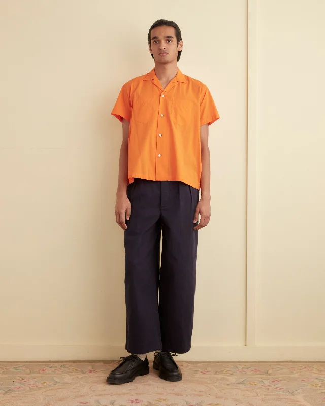 Men's Short-Sleeve Shirts for Warm WeatherVoile Double-Pocket Short Sleeve Shirt - Orange Men's Short-Sleeve Shirts for Warm WeatherVoile Double-Pocket Short Sleeve Shirt - Orange