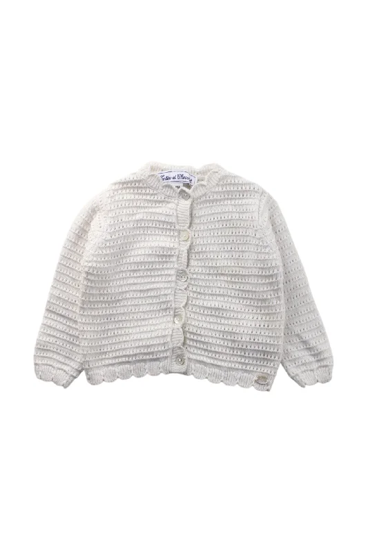 Men's Sweaters with Built-In ScarvesTartine Et Chocolat Knit Cardigan 3-6M