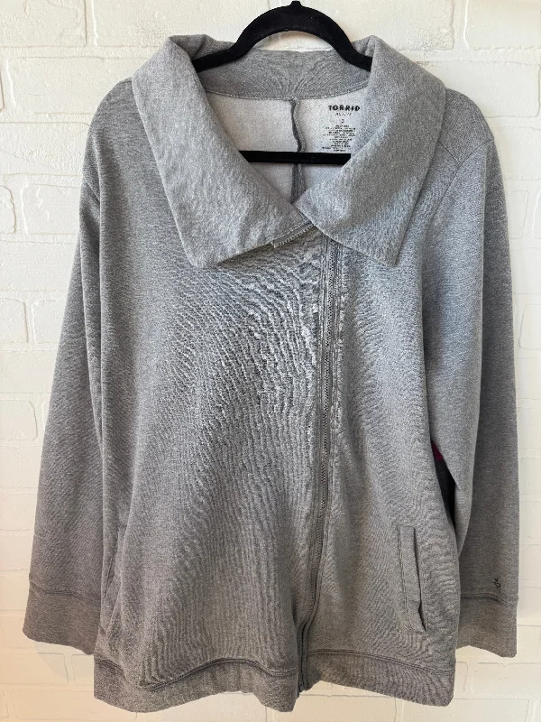 Men's Hoodies for Cold WeatherSweatshirt Collar By Torrid In Grey, Size: 3x