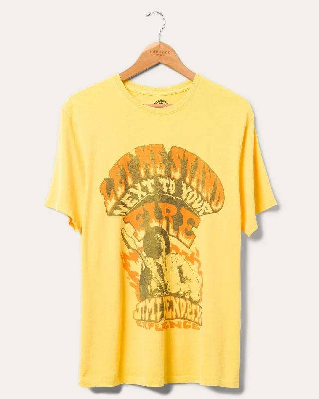 Solid-Colored Men's ShirtsJimi Hendrix Let Me Stand Next To Your Fire Vintage Tee