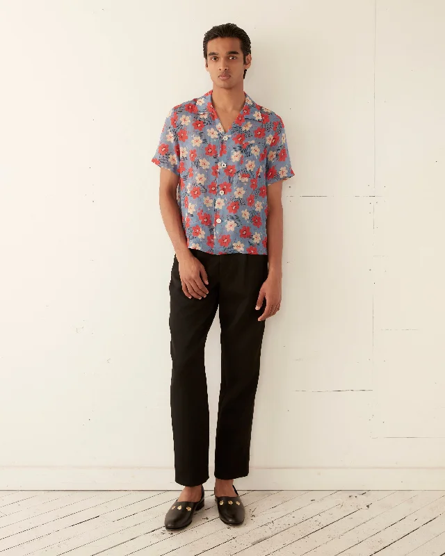 Men's Bamboo Fiber Shirts for Softness and BreathabilityGeo Poppy Short Sleeve Shirt