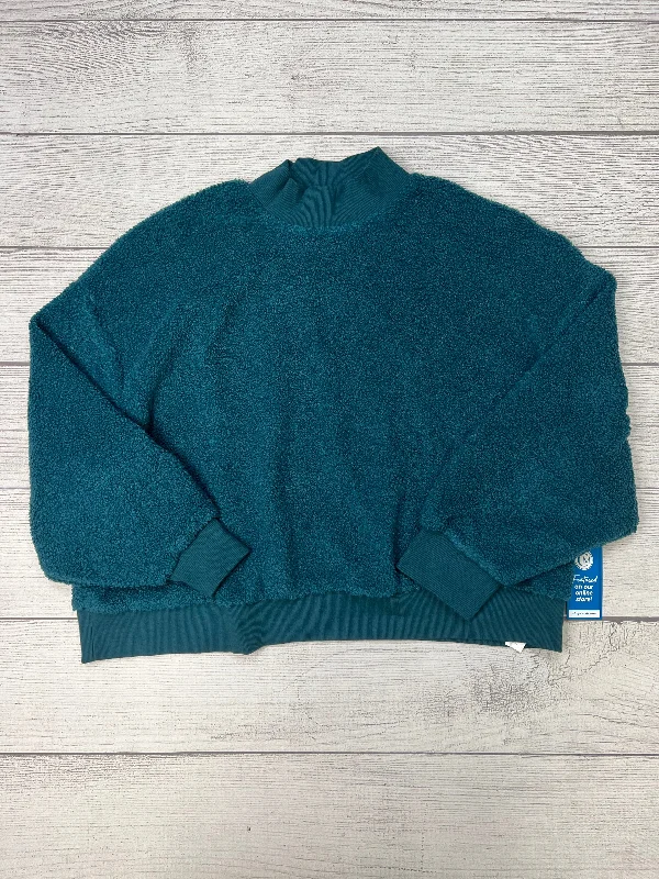 Luxurious Men's Cashmere HoodiesBlue Athletic Sweatshirt Crewneck Fabletics, Size 4x
