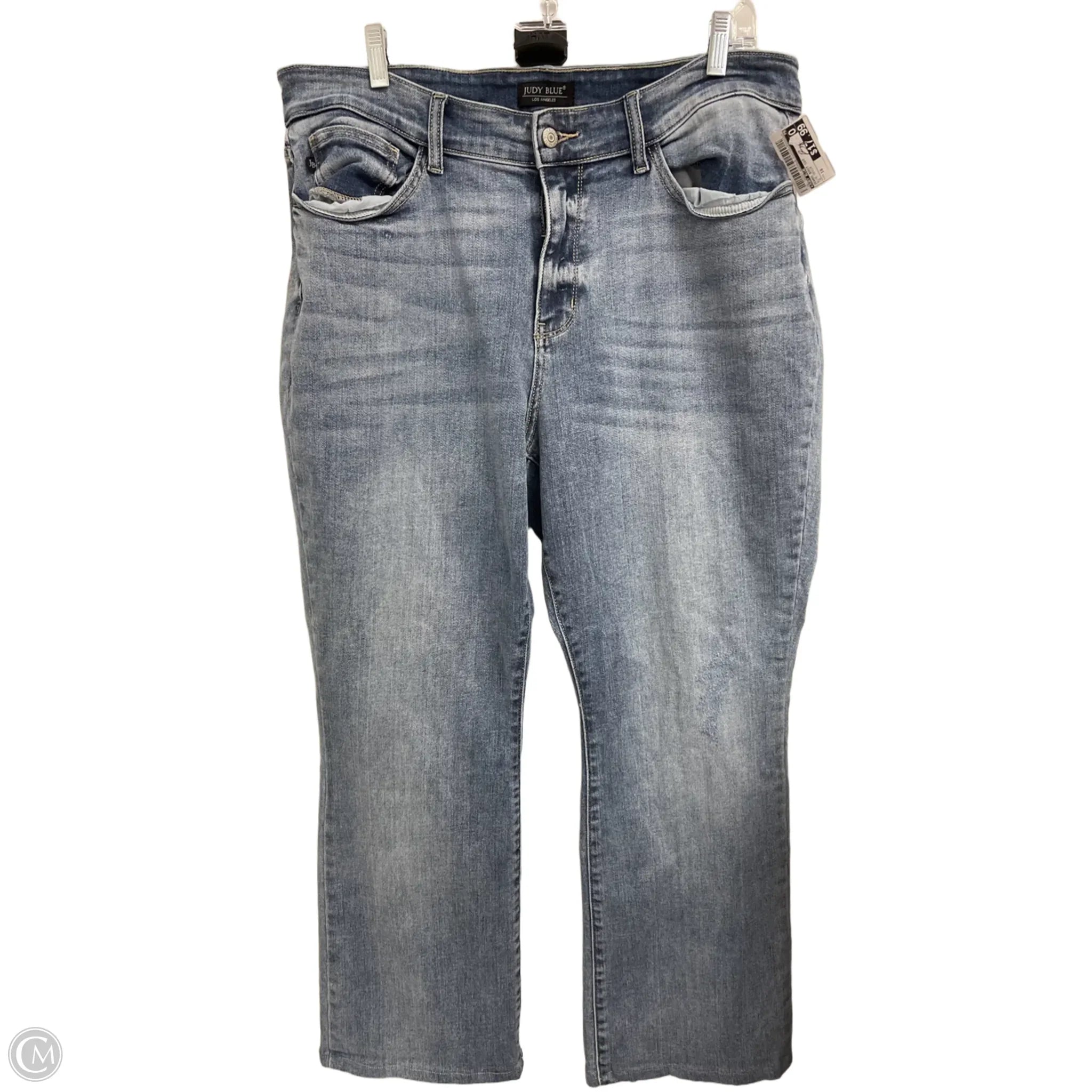 Mid-Waisted Men's JeansJeans Boot Cut By Judy Blue In Blue Denim, Size: 18