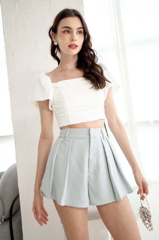 Men's Dress Pants for Special OccasionsLUCERNE PLEATED SHORTS IN MINT SKY