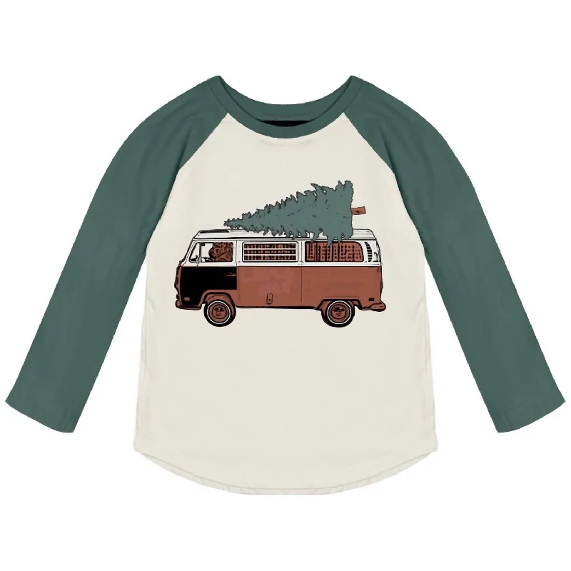 Men's Shirts for BoatingChristmas Mobile Long Sleeve Tee - Unisex Kids In Forest/natural Men's Shirts for BoatingChristmas Mobile Long Sleeve Tee - Unisex Kids In Forest/natural
