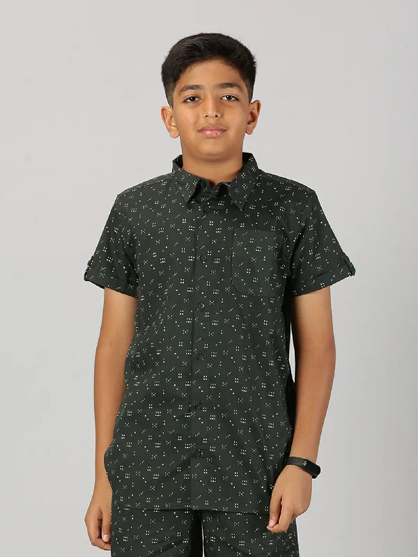 Men's Designer Shirts for a Statement PieceBoys AOP Half Sleeve Shirt