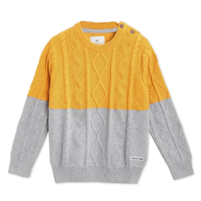 Trendy Men's Oversized SweatersMustard Sweater