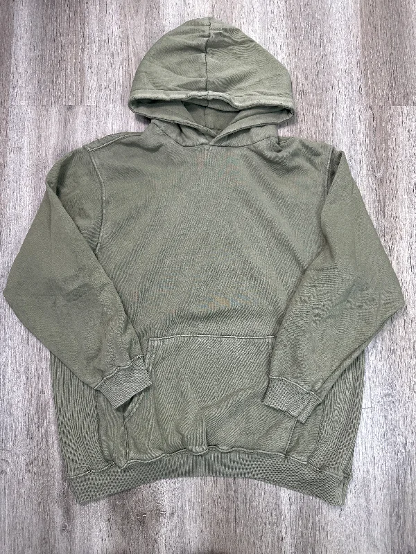 Comfortable Men's Fleece HoodiesSweatshirt Hoodie By Aerie In Green, Size: M