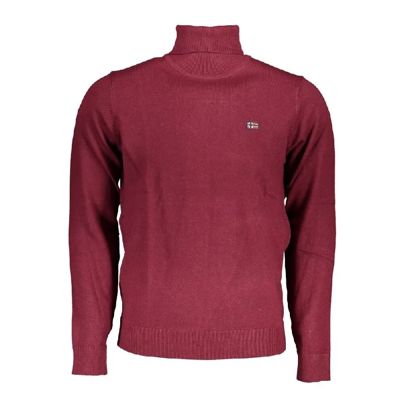 Men's Sweaters for AutumnNorway 1963 Purple Fabric Men's Sweater