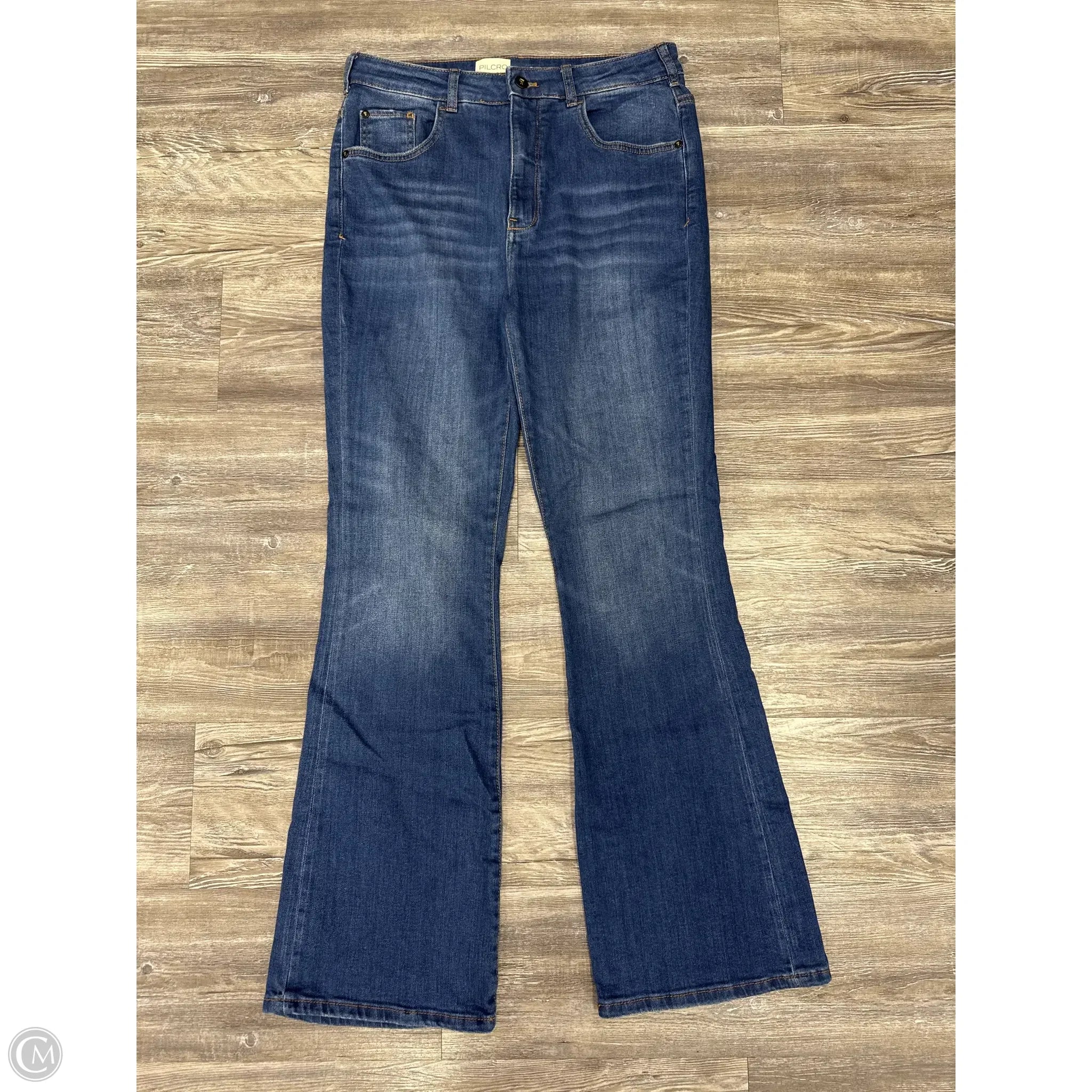 Men's Jeans with PocketsJeans Flared By Pilcro In Blue Denim, Size: 12
