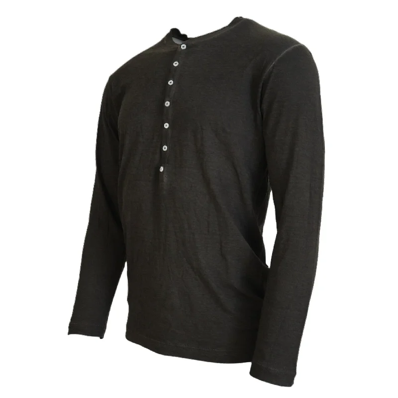 Men's Sweaters with Long SleevesDsquared² Gray Cotton Linen Long Sleeves Pullover Men's Sweater