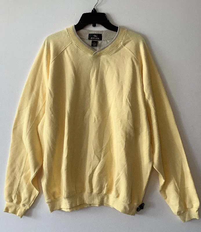 Men's Hoodies with Pass-Through PocketsSweatshirt Crewneck By Clothes Mentor In Yellow, Size: Xl Men's Hoodies with Pass-Through PocketsSweatshirt Crewneck By Clothes Mentor In Yellow, Size: Xl