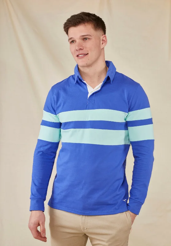 Layered Men's Henley ShirtsHolme Rugby Shirt - Blue