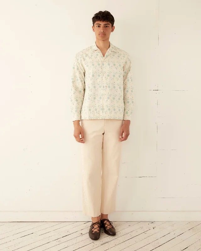 Men's Pattern Mixing Shirts for Creative StyleForget Me Not Long Sleeve Shirt