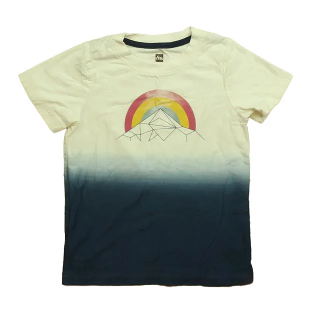 Men's Shirts with Ruffled HemlinesTea Boys White | Blue T-Shirt