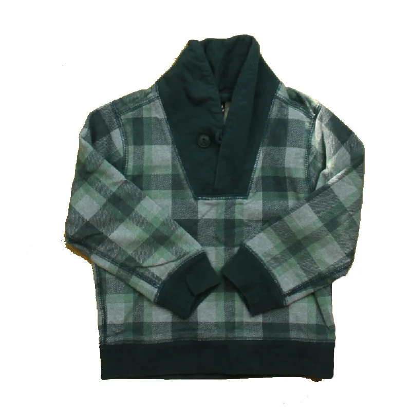 Men's Shirts with Embroidered DesignsTea Boys Blue | Green Plaid Sweatshirt