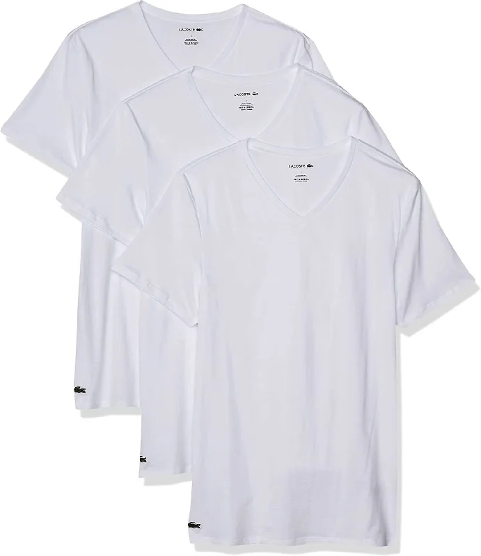 Men's Shirts with Floral PrintsMen's Slim Fit V-Neck T-Shirts - 3 Pack In White