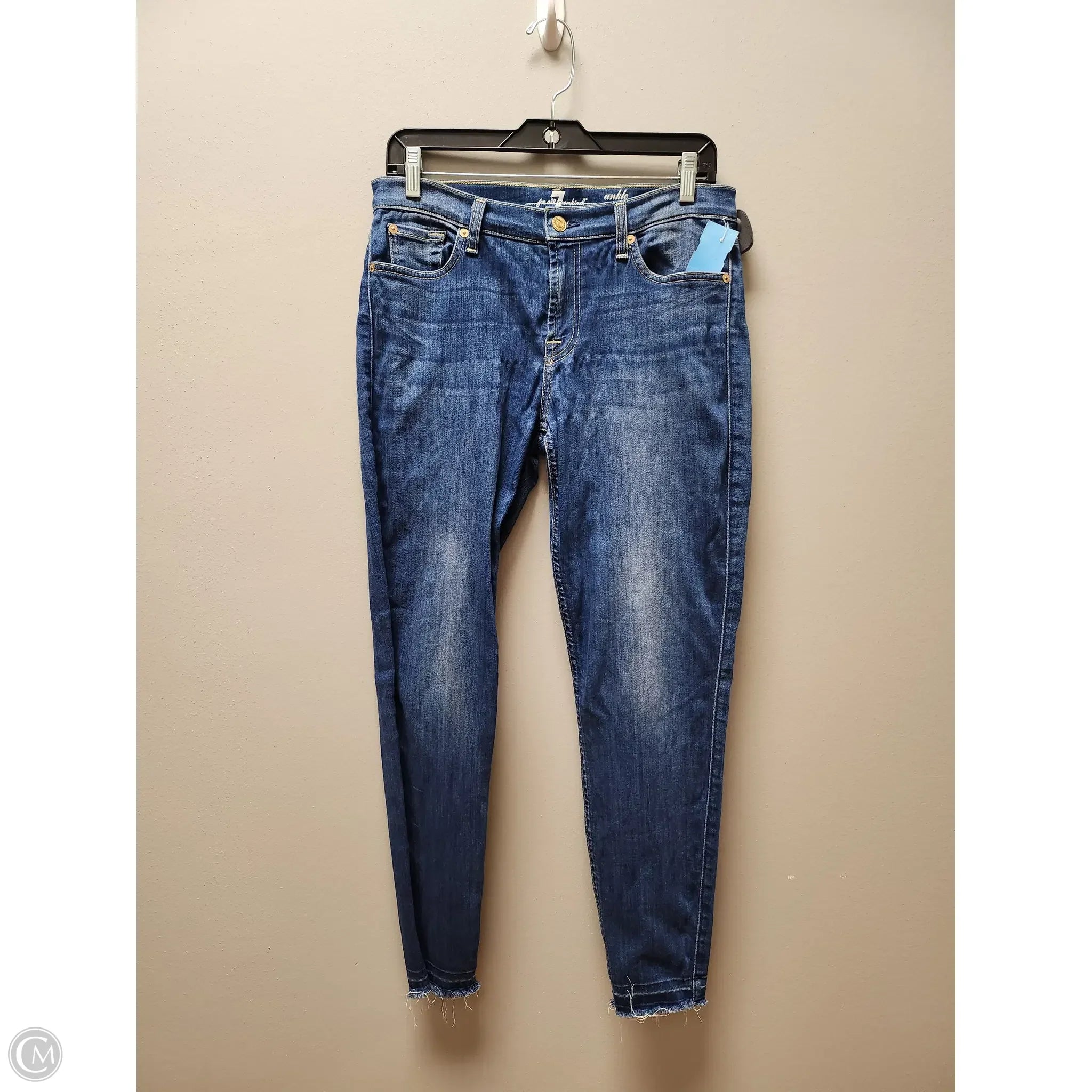 Baggy Cargo Men's JeansJeans Skinny By 7 For All Mankind In Blue Denim, Size: 6