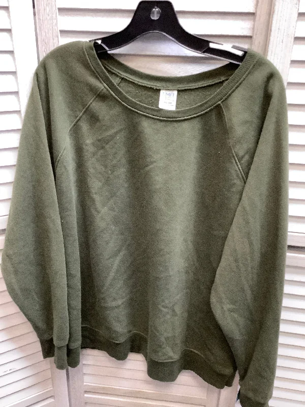 Unique Men's Custom HoodiesGreen Sweatshirt Crewneck Time And Tru, Size 2x
