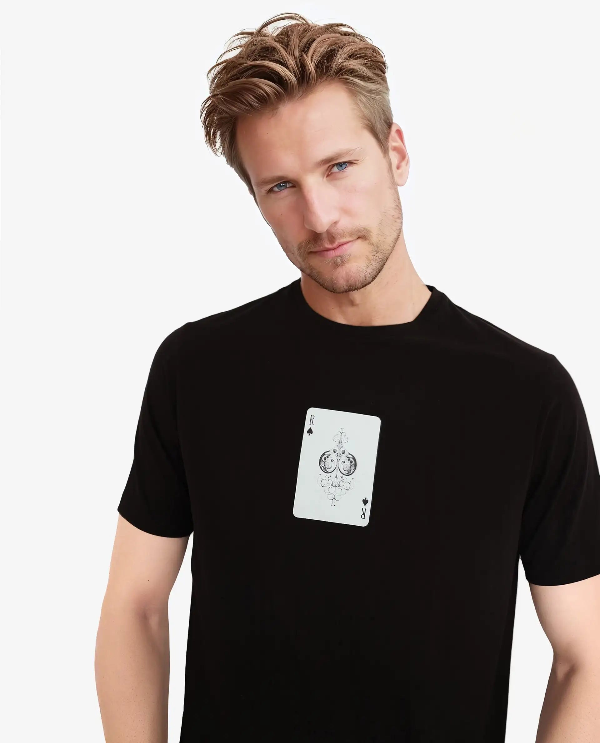 Durable Men's Work ShirtsRare Rabbit Men Caf Black Cotton Lycra Fabric Short Sleeve Crew Neck Regular Fit Graphic Print T-Shirt Durable Men's Work ShirtsRare Rabbit Men Caf Black Cotton Lycra Fabric Short Sleeve Crew Neck Regular Fit Graphic Print T-Shirt