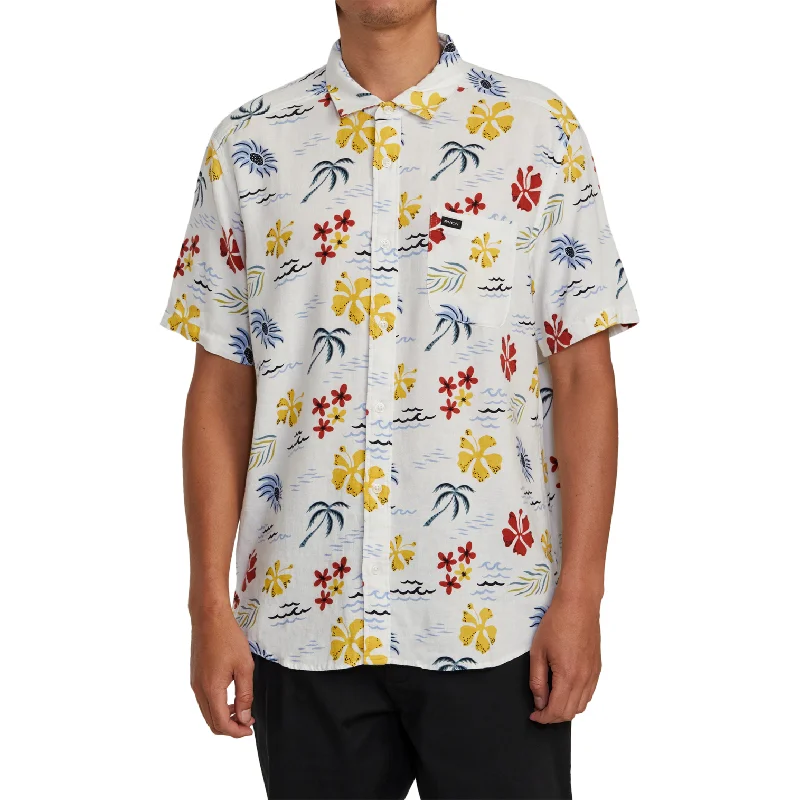 Men's Bamboo Fiber Shirts for Softness and BreathabilityRVCA Will Travel Short Sleeve Shirt Men's Bamboo Fiber Shirts for Softness and BreathabilityRVCA Will Travel Short Sleeve Shirt