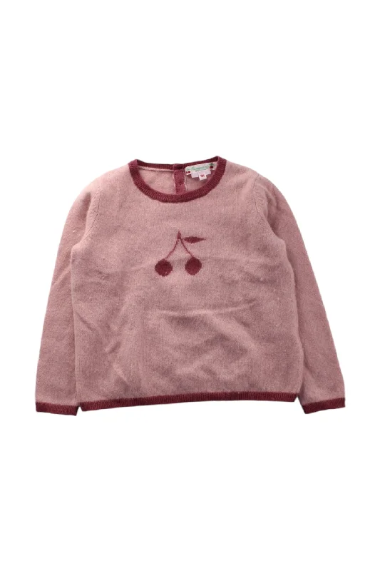 Layered Men's Vest SweatersBonpoint Cherry Embroidered Knit Sweater 3T