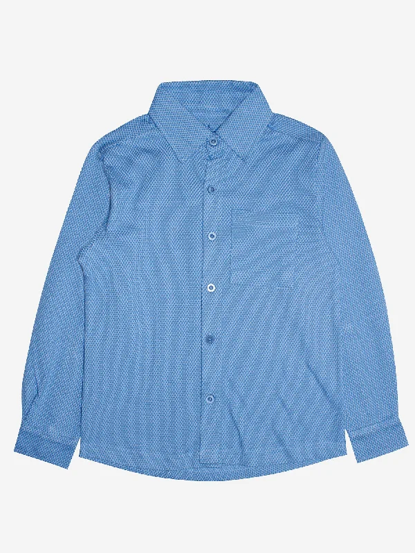 Men's Wingtip-Collar Shirts for a Classic TouchBoys Jacquard Knit Patch Pocket Shirt Men's Wingtip-Collar Shirts for a Classic TouchBoys Jacquard Knit Patch Pocket Shirt