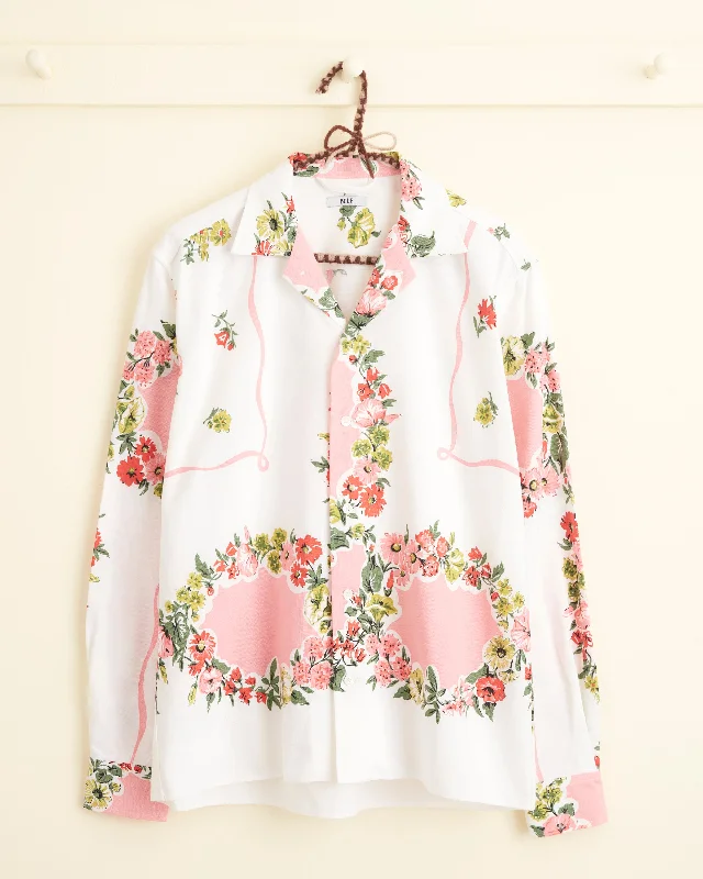 Men's Checked Short-Sleeve Shirts for Summer FunFlowered Terrace Shirt- XS/S
