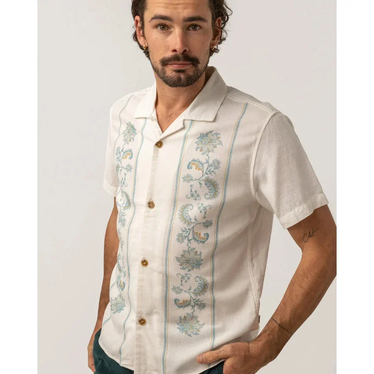 Men's Geometric Print Shirts for a Modern TwistRhythm Cairo Cuban Linen SS Shirt