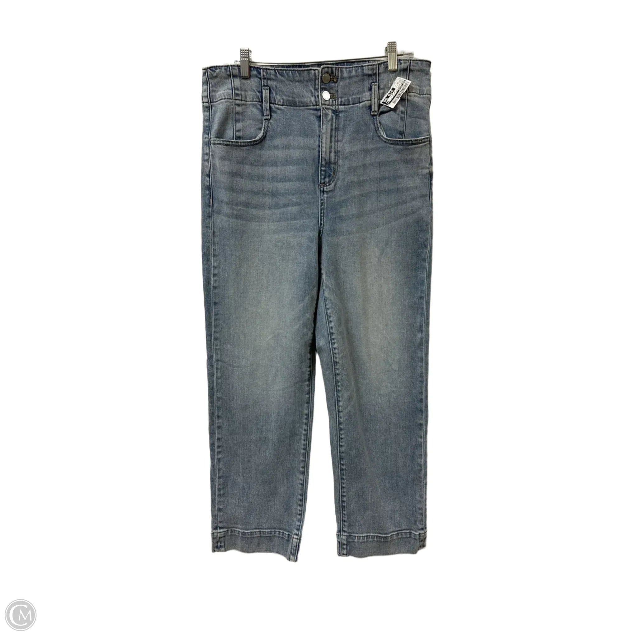 Leather Patch Men's JeansJeans Straight By Ann Taylor In Blue Denim, Size: 12
