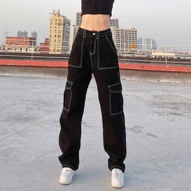Inexpensive Men's JeansKittenAlarm - Brown Vintage Baggy Jeans Women 90s Streetwear Pockets Wide Leg Cargo Pants Y2K Low Waist Straight Denim Trousers Inexpensive Men's JeansKittenAlarm - Brown Vintage Baggy Jeans Women 90s Streetwear Pockets Wide Leg Cargo Pants Y2K Low Waist Straight Denim Trousers