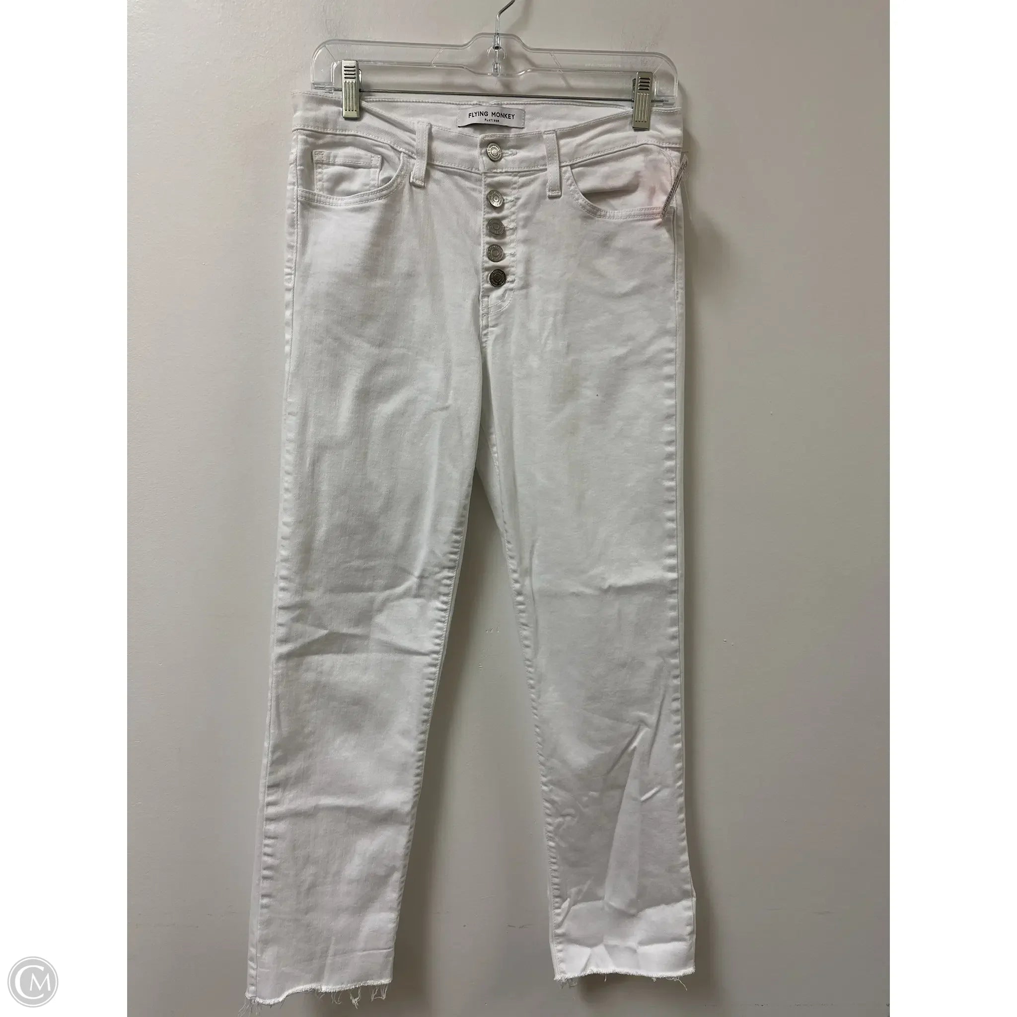 Men's Jeans Made in USAJeans Skinny By Flying Monkey In White, Size: 8