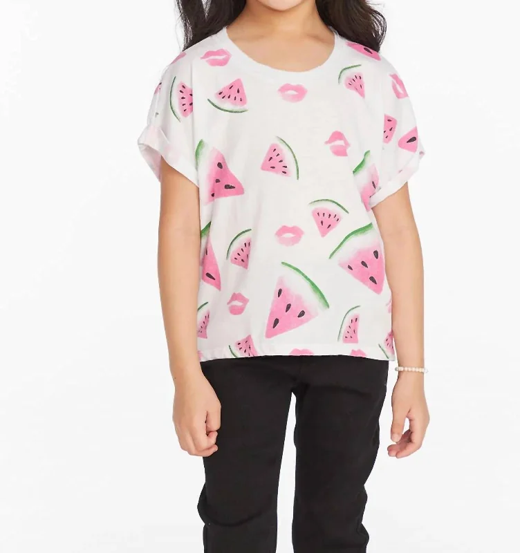 Men's Shirts with TiesGirls Tee In Watermelon Lips