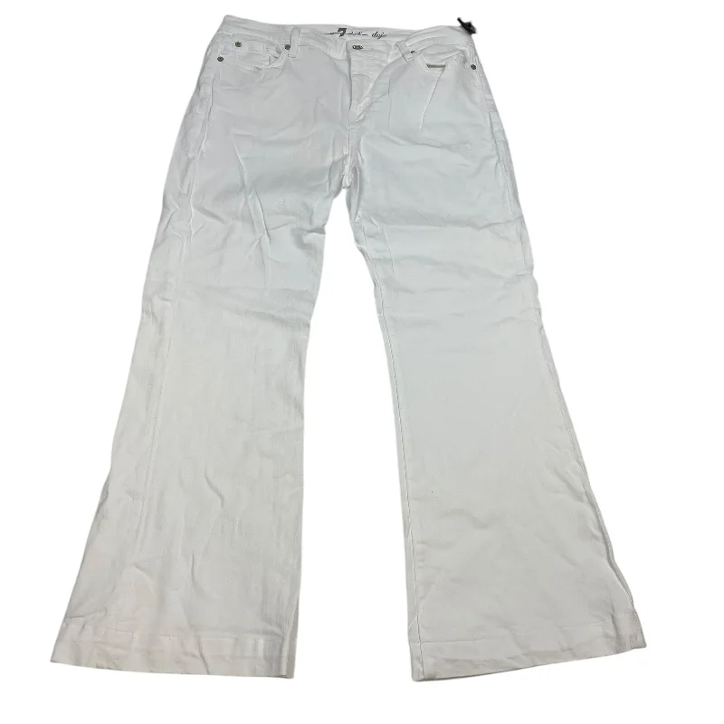 Authentic Men's Denim JeansJeans Designer By 7 For All Mankind In White Denim, Size: 14 Authentic Men's Denim JeansJeans Designer By 7 For All Mankind In White Denim, Size: 14