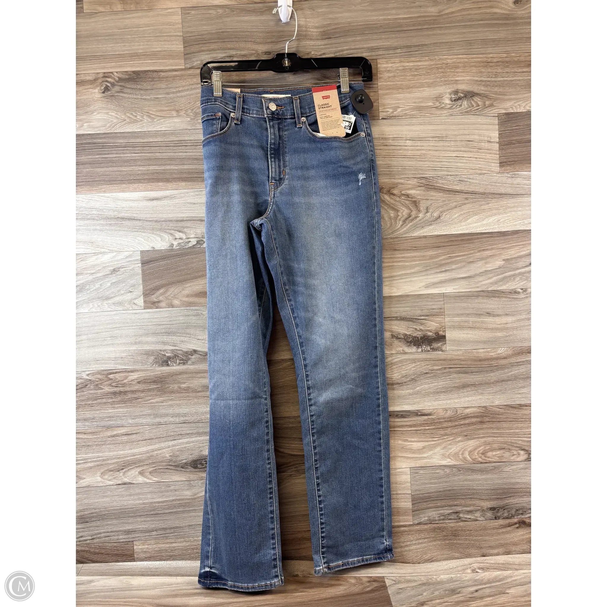 High-Quality Ripped Men's JeansJeans Straight By Levis In Blue Denim, Size: 10