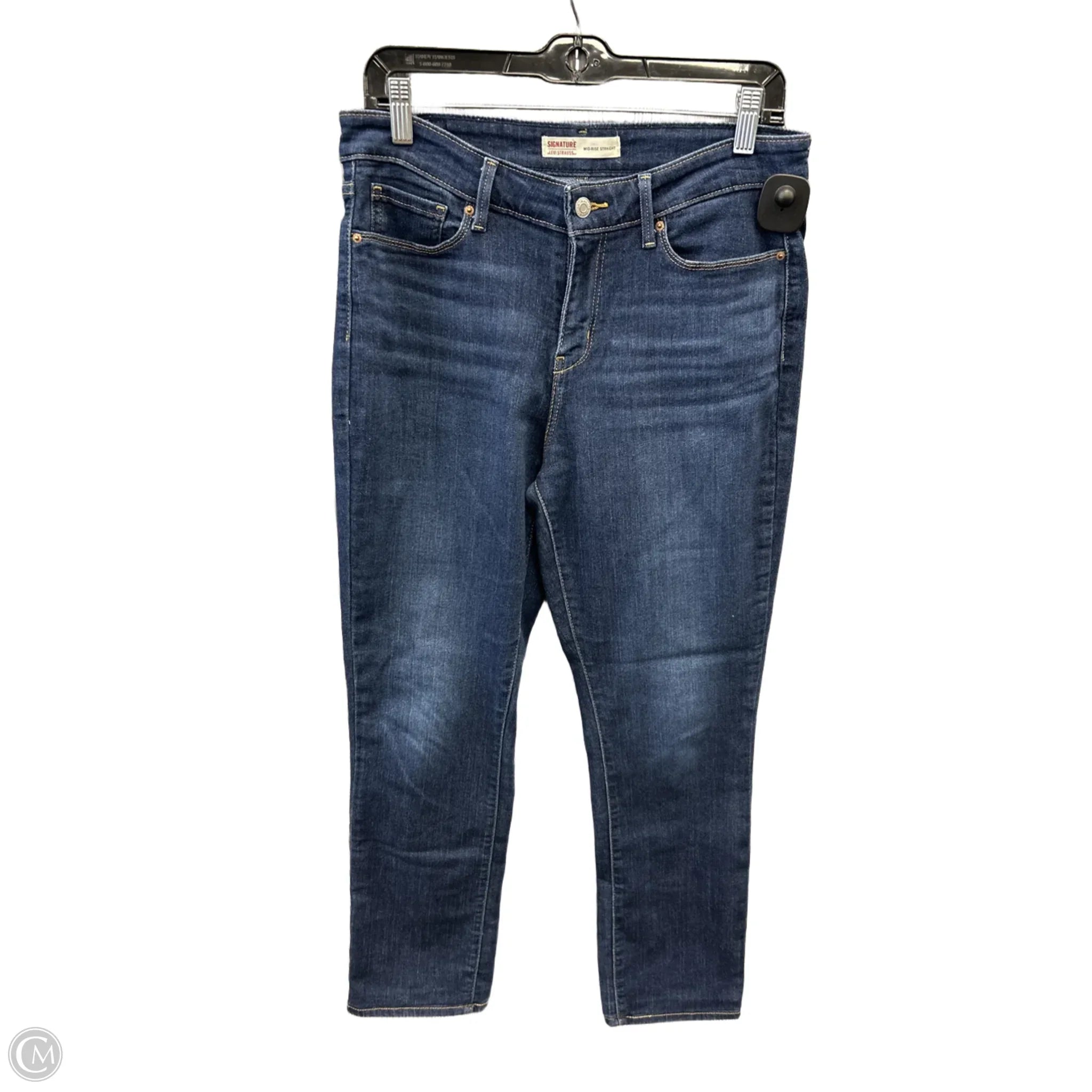 Casual Ripped Men's JeansJeans Straight By Levis In Blue Denim, Size: 8