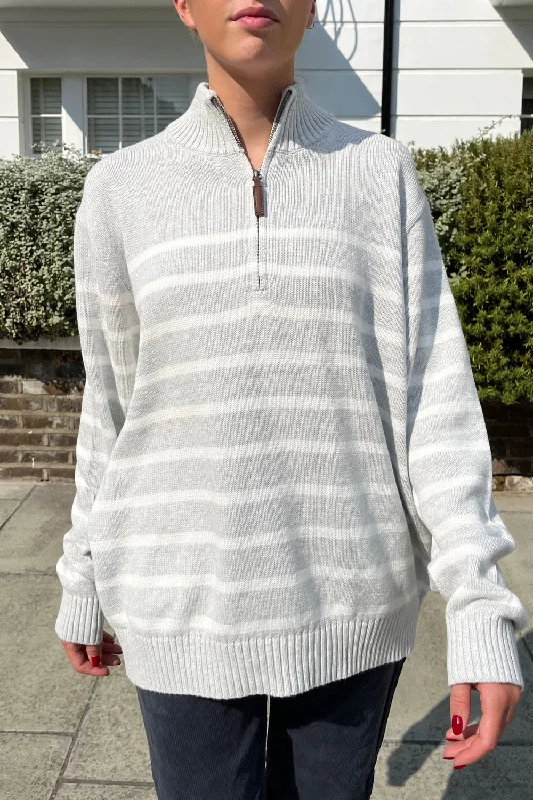 Men's Sweaters in Neutral ColorsAleah Cotton Stripe Sweater