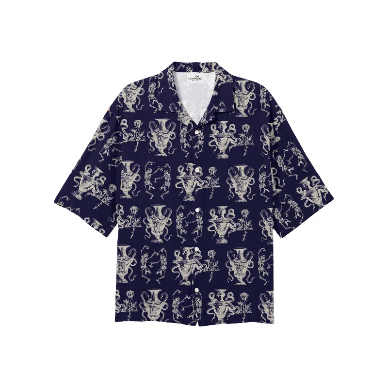 Men's Henley T-Shirts for a Casual TwistPOISON VISCOSE SHIRT - NAVY