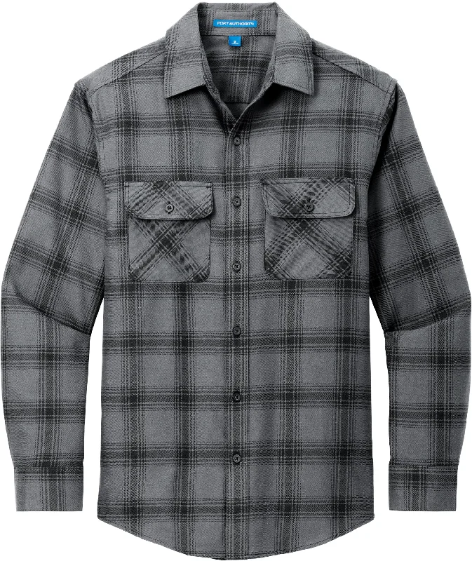Grey/ Black Open Plaid