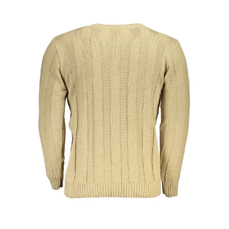 Men's Sweaters for Winter SportsU.S. Grand Polo Beige Fabric Men's Sweater