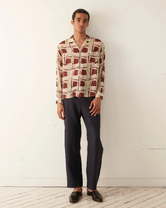 Men's Color-Blocking Shirts for a Statement LookRipple Plaid Long Sleeve Shirt
