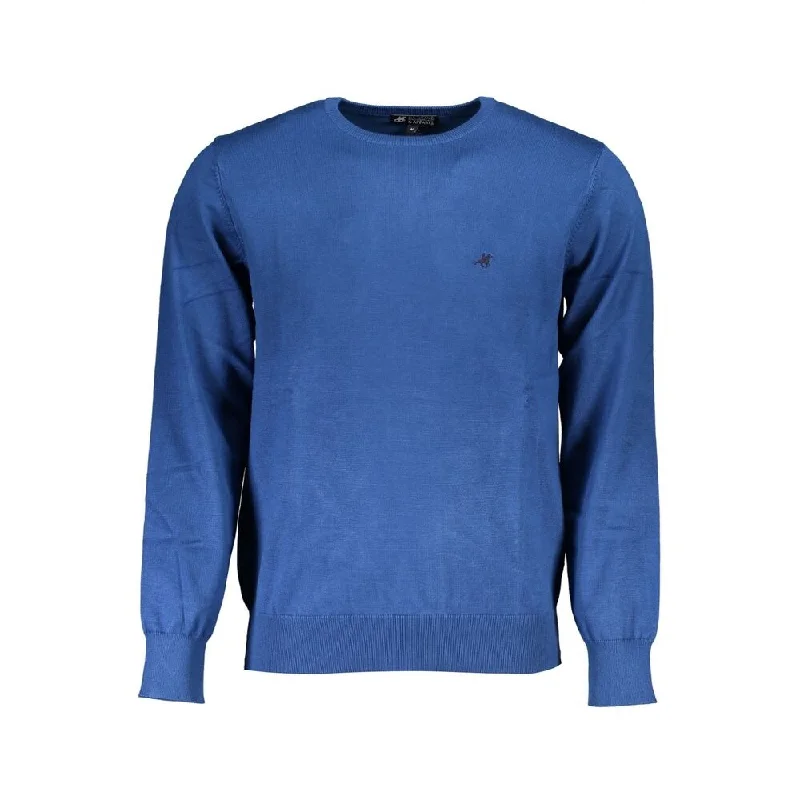 Men's Sweaters with Zip-Up CollarsU.S. Grand Polo Blue Nylon Men's Sweater