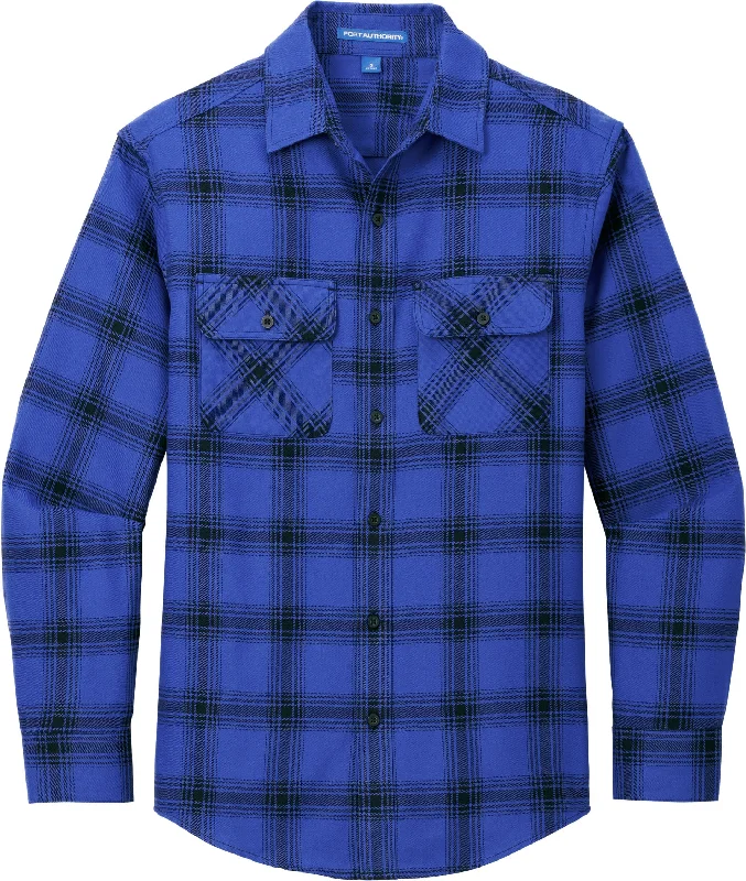 Royal/ Black Open Plaid