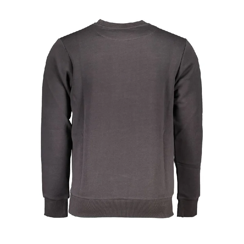 Men's Sweaters with Hidden PocketsU.S. Grand Polo Black Cotton Men's Sweater
