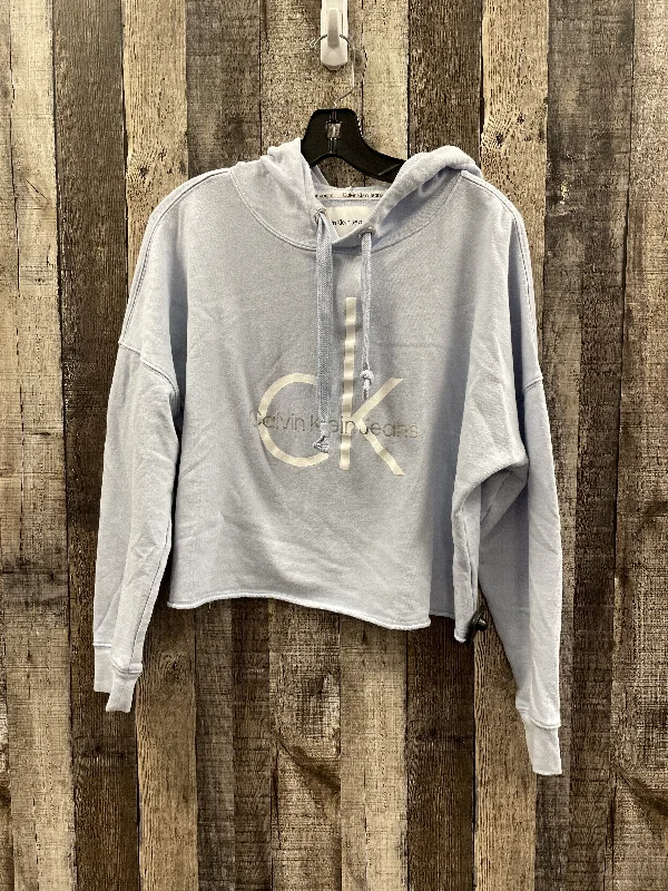 Men's Hoodies with Asymmetric ZippersSweatshirt Hoodie By Calvin Klein  Size: L