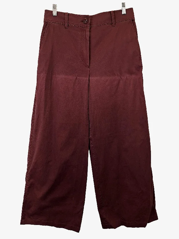 New Arrival Designer Men's JeansCos Maroon Wide Leg Denim Pants Size 12