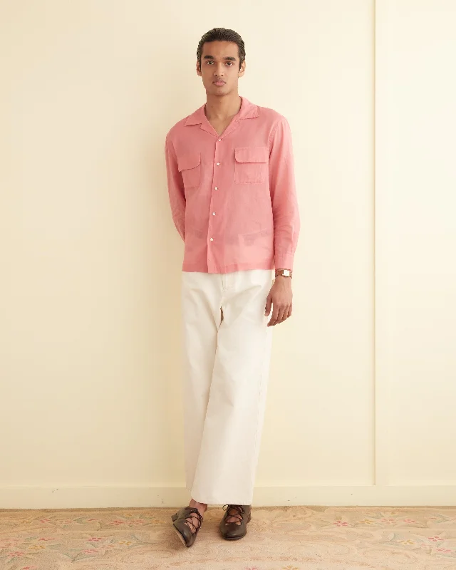 Men's Cufflink-Ready Shirts for Formal EventsVoile Havana Shirt - Pink